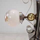 Vintage Mazzega Murano Pendant Light with 3 Glass Globes, Italy, circa 1970