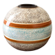 Art Deco glazed ceramic ball vase signed
