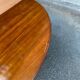 Louis XVI solid wood extendable round dining table 210cm with casters