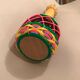 60s scoubidou bottle pink yellow green blue and smoky glass 27 cm