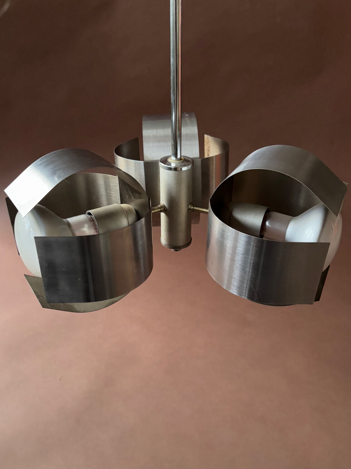 Space Age 1970s Steel Pendant Light