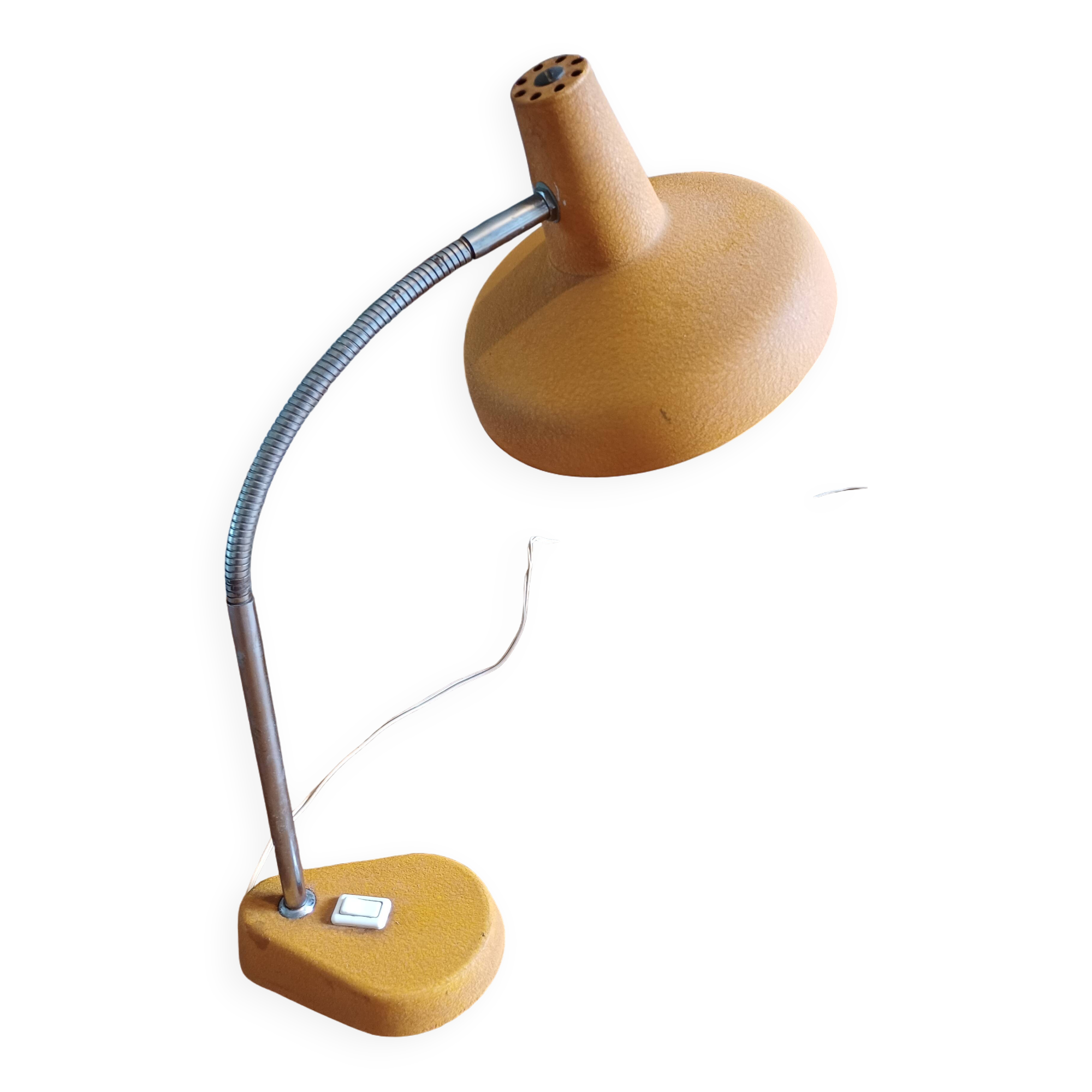 Vintage 60s Lamp Orange Metal