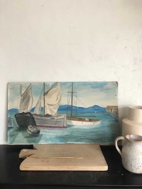 Marine paint on wood