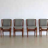 Set of 4 vintage dining chairs with new upholstery