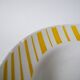 Lot of 4 hollow digoin sarreguemines yellow stripes 1950