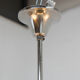 Art deco nickel and glass chandelier, 1930s