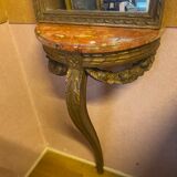 Console and trumeau, Louis XVI style in gilded wood
