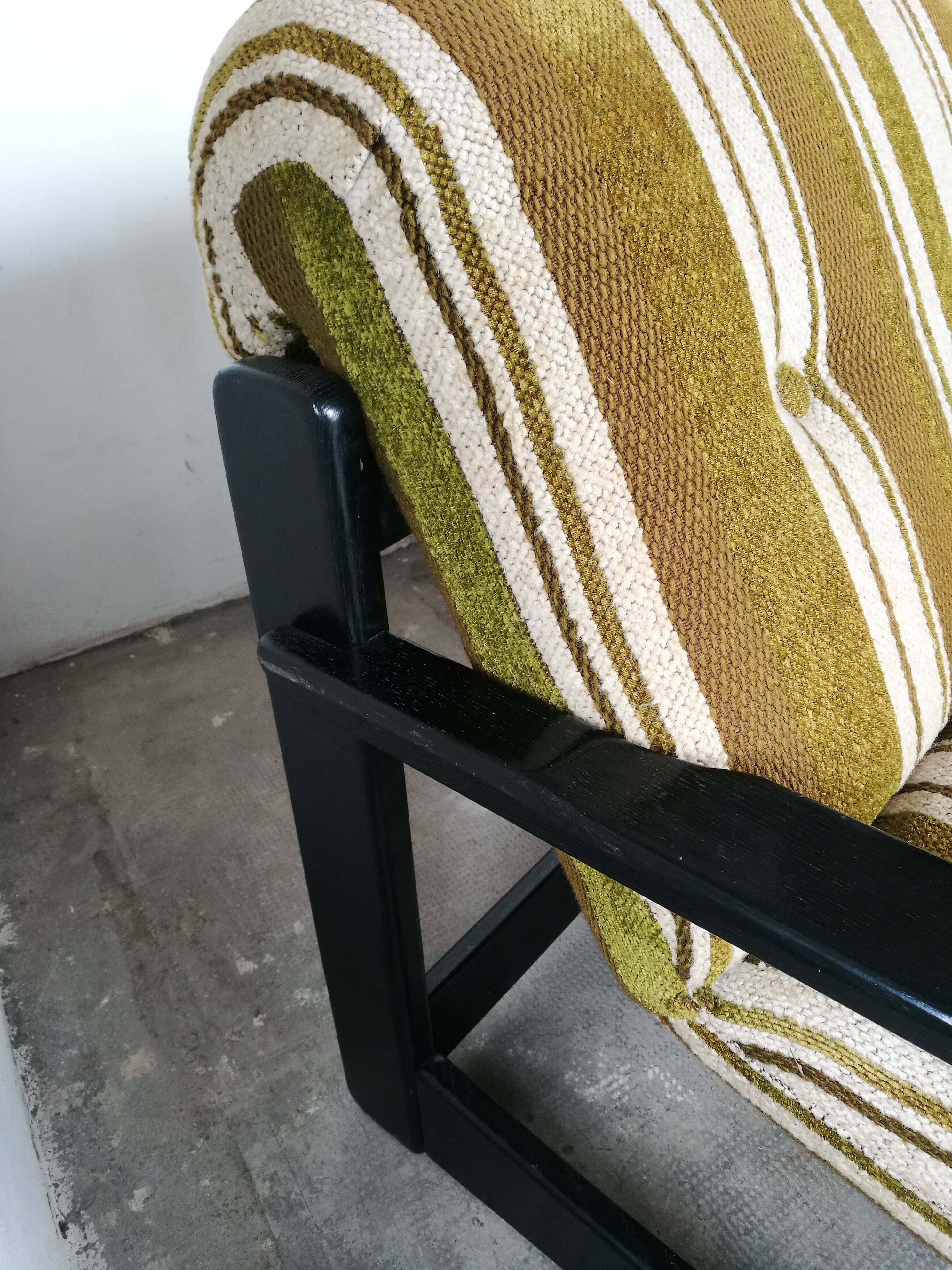 3-seater vintage velvet sofa 1970/1980