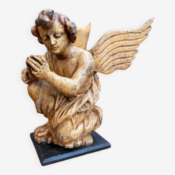 Carved wooden angel late 19th century