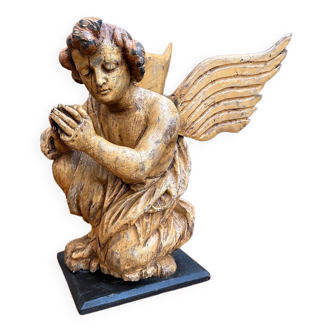 Carved wooden angel late 19th century