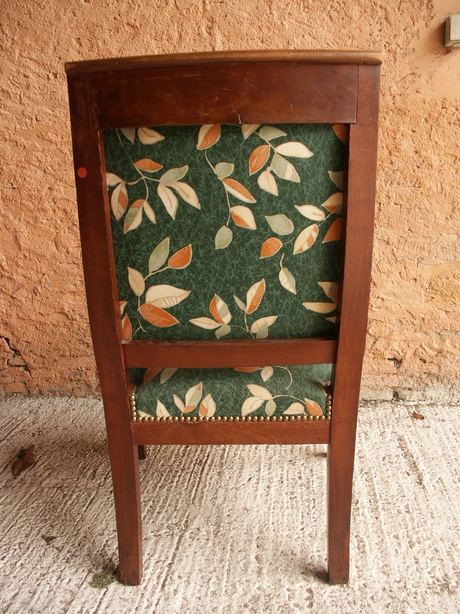 Fauteuil bois, tissu