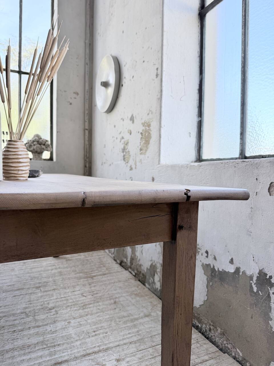 Oak farmhouse table 1950 212cm