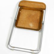 1970s Plia folding chair with Vienna cane by Giancarlo Piretti for Castelli