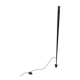 Black lacquered metal floor lamp, Italian work 1980