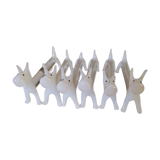 Lot de 6 portes couteaux chiens