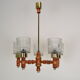 Mid-century Wood Chandelier by Instala Jilove u Decina,1960's
