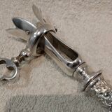 Some silver-plated handles, 950 Minerve, Rocaille style, Ravinet.