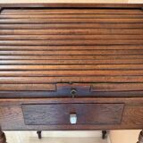 Pretty little secretary with a curtain.