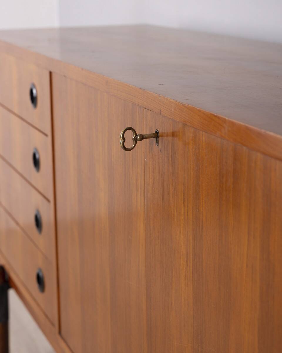 Vintage 1960s teak wood sideboard, italian design