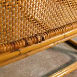 Single bed, bamboo frame, 1970s