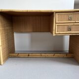 Vintage rattan desk