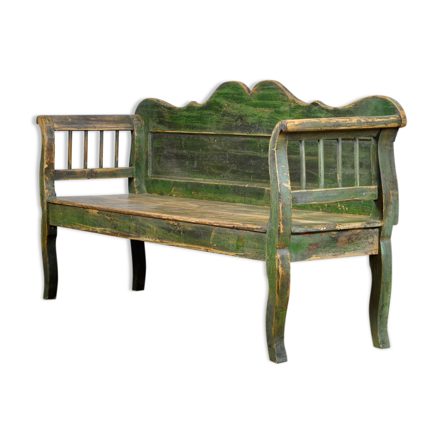 Antique pine bench, 1920s