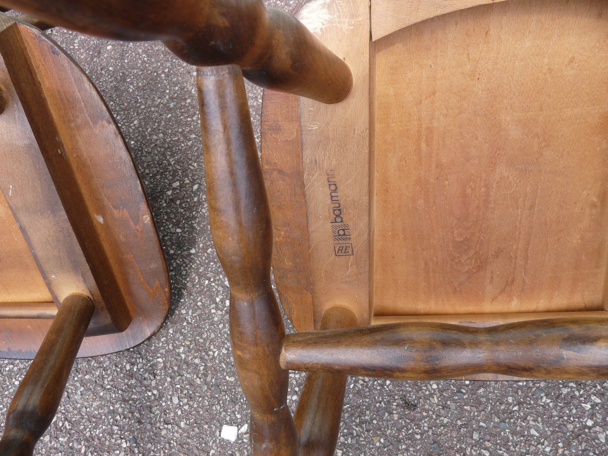 Lot of 4 bistro chairs Baumann - wood