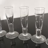 6 ancient crystal flutes blown by hand