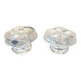 Vintage glass flower candle holders Arabia Finland