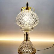 Val Saint Lambert kristallen tafellamp – vintage ananasvorm 1960-1970