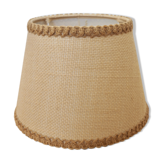 Abat-jour en jute beige vintage H14cm