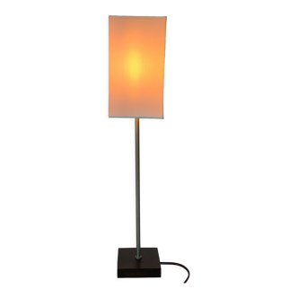 Bellino Italy square wood and metal lamp