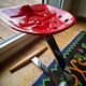 Tabouret Zanotta Mezzadro rouge
