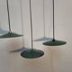 Set of 3 enameled sheet metal pendants