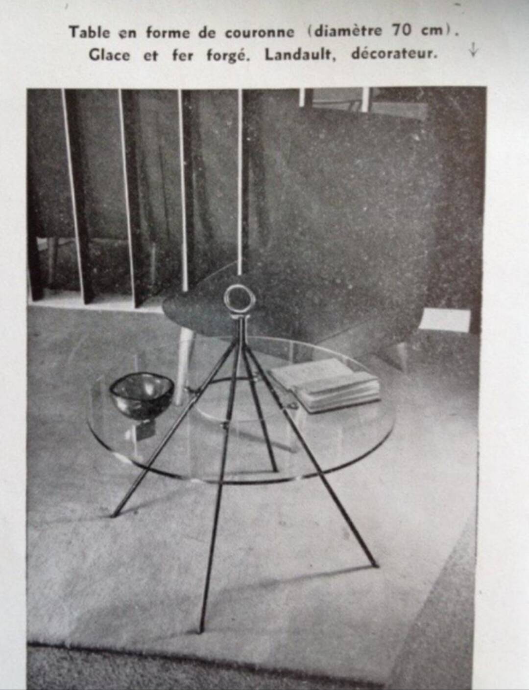 Roger Landault coffee table. 1950s