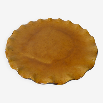 Glazed ceramic Dieulefit pie or cake dish