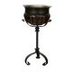 Antique three-legged wrought iron planter with basin, Italy, 20th century