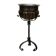 Antique three-legged wrought iron planter with basin, Italy, 20th century