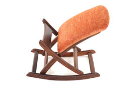 Adjustable Footstool / footrest "Uniek" - dutch design in teak