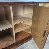 Buffet Art Déco en chêne pour salle à manger avec plateau en marbre