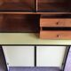Vintage kitchen buffet in yellow and red formica - 1950