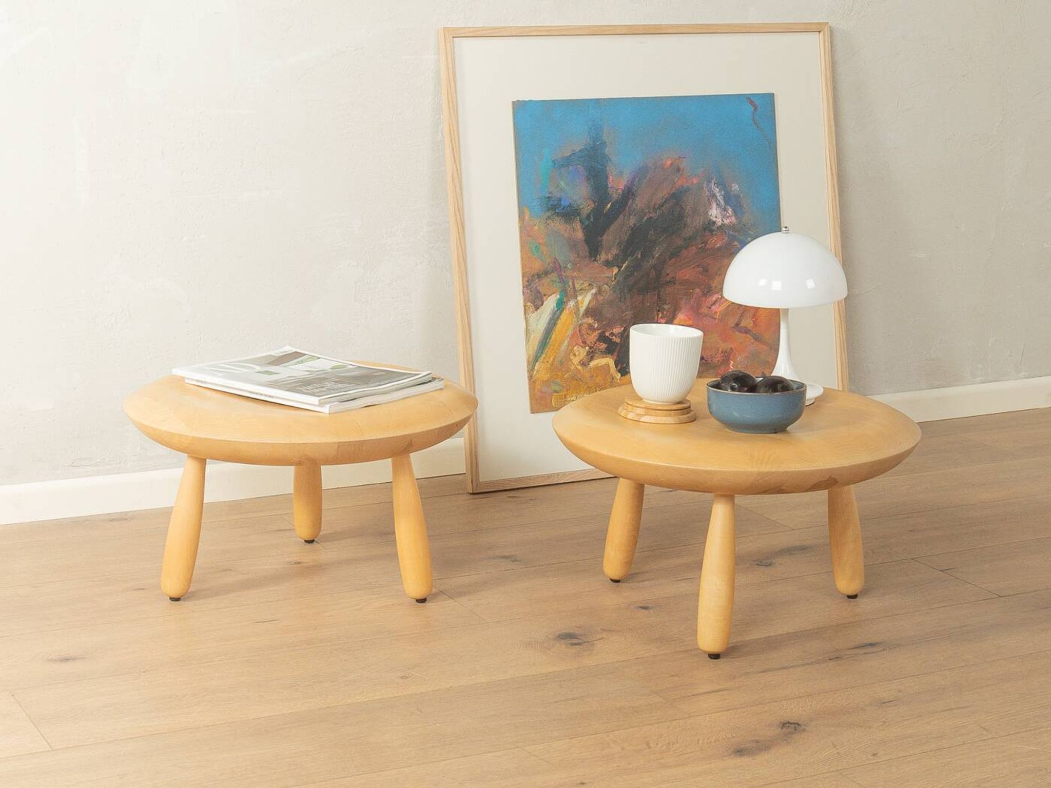 Karljohan side table set by Christian Halleröd for IKEA, 1990s, solid oak