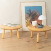 Karljohan side table set by Christian Halleröd for IKEA, 1990s, solid oak