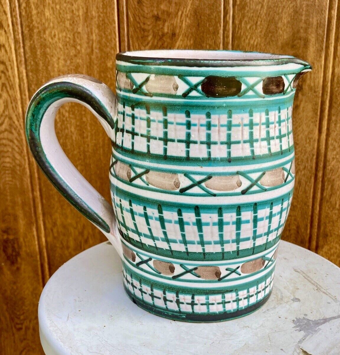 Ceramic pitcher Vallauris Signed RP Robert Picault H +-16 cm