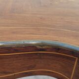 Napoleon III violin-shaped middle desk table 19th in marquetry