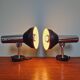 Pair of chromed metal wall lights, Boulanger, 1970s