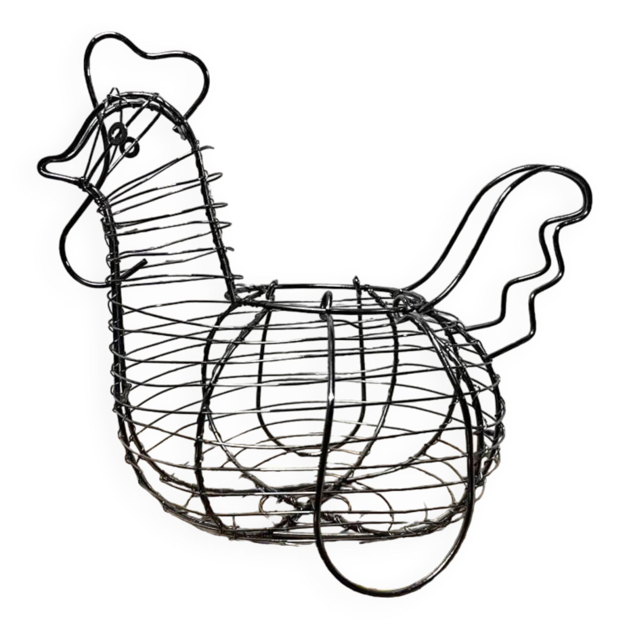 Chicken-shaped wire basket