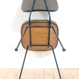 Ensemble de 4 chaises en Skaï années 60