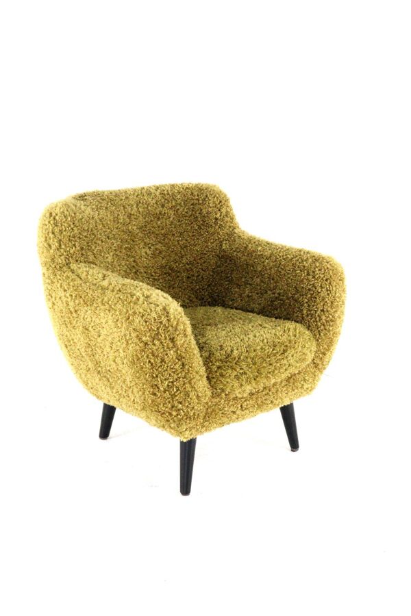 Fauteuil Fuzzy Doodle entièrement restauré - nouvelle tapisserie