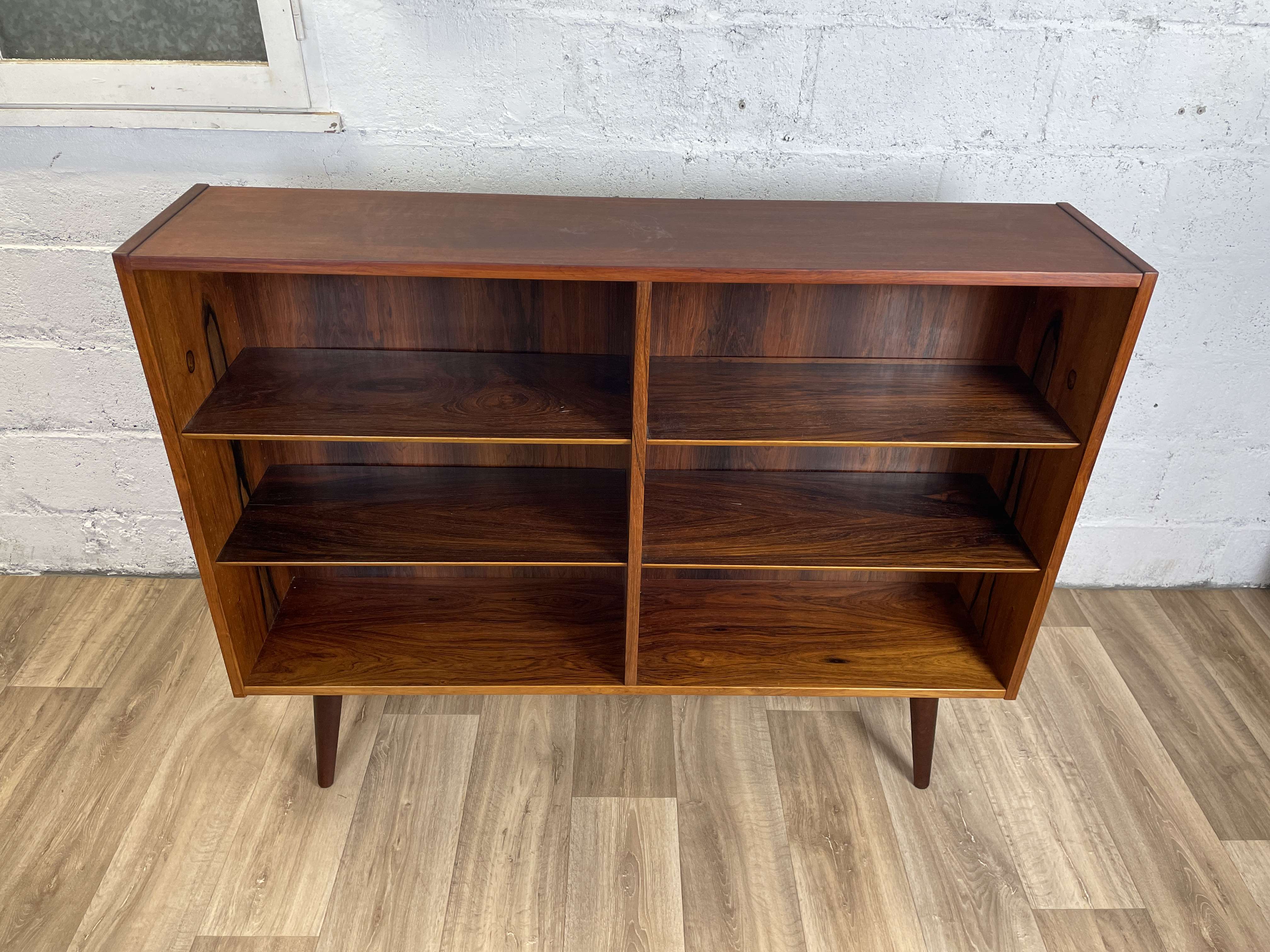 Vintage Scandinavian rosewood bookcase by Poul Hundevad, 60s